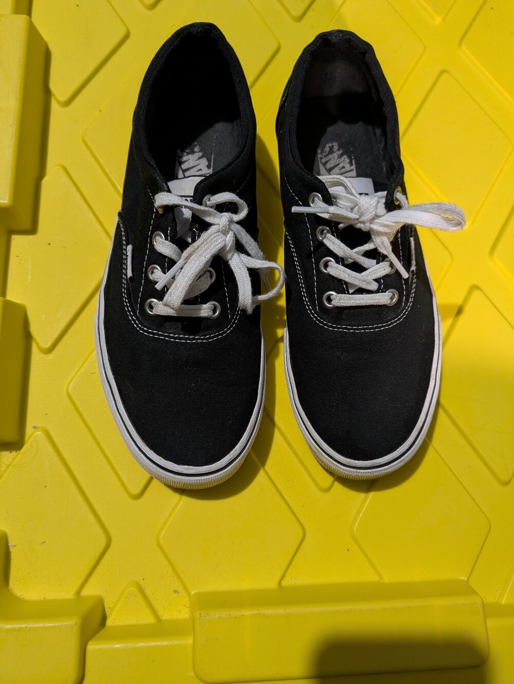 Vans Authentic Black Canvas Low Top Sneakers - Size 9